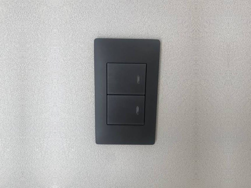 マットな黒のスイッチ
